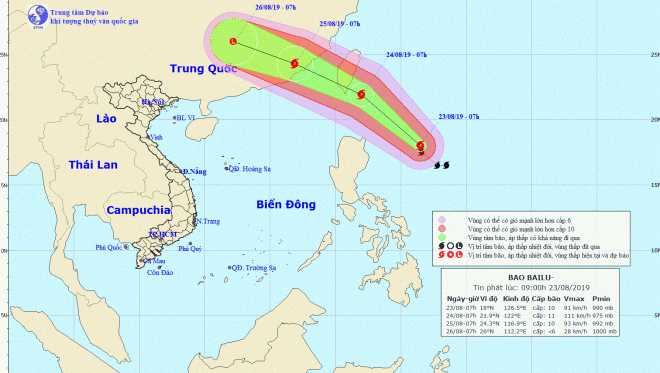 Bão Bailu gây mưa và gió mạnh ở miền Bắc