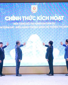 Khai trương Nền tảng số Thi hành án dân sự và Trung tâm Giám sát, Điều hành thông minh