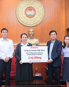Honda Việt Nam chia sẻ khó khăn cùng người dân tại các vùng bị thiệt hại do ảnh hưởng của cơn bão số 10 và 11