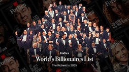 Thế giới năm qua đón chào thêm 287 tỷ phú USD mới đến từ mọi lĩnh vực