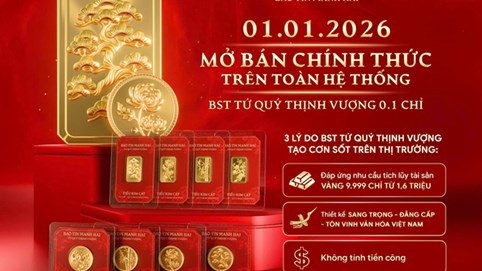 Rộn ràng sáng đầu năm: Dòng người xếp hàng chờ đón “Tiểu kim cát” 0,1 chỉ - Tứ quý thịnh vượng tại Bảo Tín Mạnh Hải