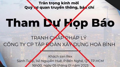 Hòa Bình khẳng định không tổ chức họp báo về tranh chấp pháp lý như thông tin lan truyền