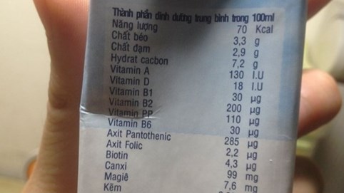 Quy định mới về ghi thành phần dinh dưỡng trên nhãn thực phẩm