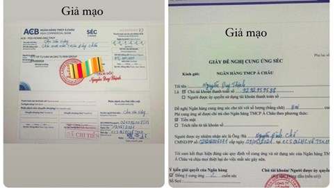 Để tiền ở ngân hàng ACB, khách hàng bất ngờ khi 95 triệu đồng 'bốc hơi', con dấu và chữ ký trong séc rút tiền bị nghi là giả