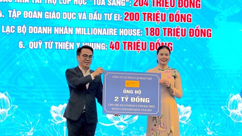 T&T Group ủng hộ 2 tỷ đồng hỗ trợ trẻ em có hoàn cảnh khó khăn