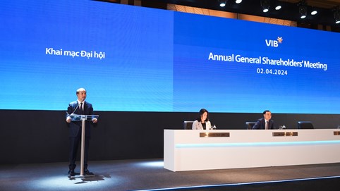 ĐHĐCĐ VIB: Thông qua kế hoạch chia cổ tức 29,5% và kế hoạch lợi nhuận 12.045 tỷ đồng trong năm 2024