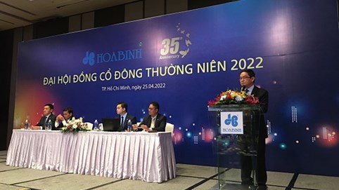ĐHĐCĐ Tập đoàn Xây dựng Hòa Bình (HBC): mục tiêu lãi 350 tỷ đồng, tăng 261%