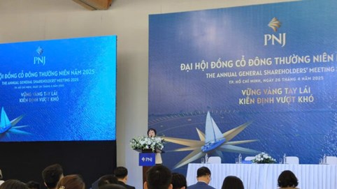ĐHĐCĐ 2025 PNJ: Lãi kỷ lục năm 2024, dự báo sức mua trang sức giảm do giá vàng tăng nhanh