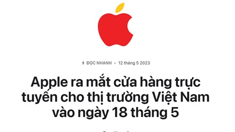 Việt Nam chính thức có Apple Store … online