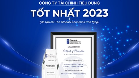 Mcredit 2 năm liên tiếp nhận Giải Thưởng “Công Ty Tài Chính Tiêu Dùng Tốt Nhất Việt Nam”