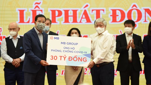 Quỹ mua vắc xin có thêm 30 tỷ đồng ủng hộ từ MB Group
