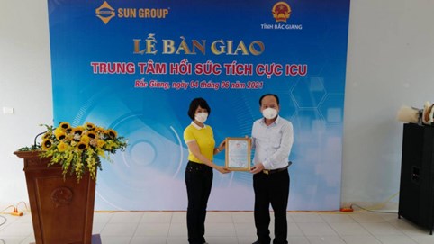 Sun Group chính thức bàn giao Trung tâm Hồi sức tích cực điều trị Covid-19 cho Bắc Giang