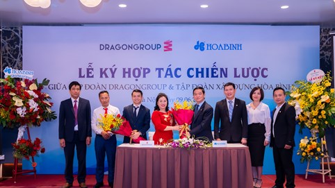 Tập đoàn Xây dựng Hòa Bình và Tập đoàn DragonGroup kí kết hợp tác chiến lược 