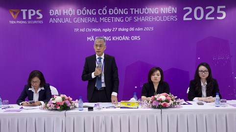 Đại hội đồng cổ đông Chứng khoán Tiên Phong (TPS) năm 2025: Tăng vốn 3.500 tỷ đồng, kiện toàn nhân sự, tập trung kiểm soát rủi ro và ổn định hoạt động