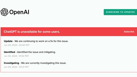 ChatGPT sập trên toàn cầu ảnh hưởng tới hàng trăm triệu người dùng: Chuyện gì đã xảy ra?