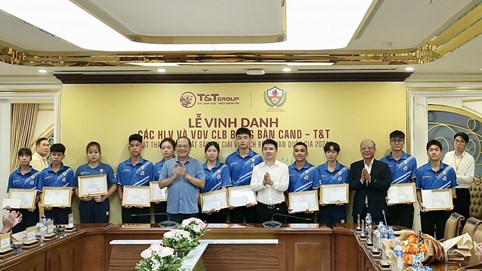 CLB Bóng bàn CAND - T&T nhận thưởng kỷ lục sau thành tích xuất sắc ở các giải quốc gia
