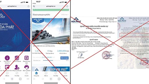 Cảnh báo thủ đoạn giả mạo tuyển dụng, kêu gọi đầu tư mạo danh Tập đoàn Hòa Phát
