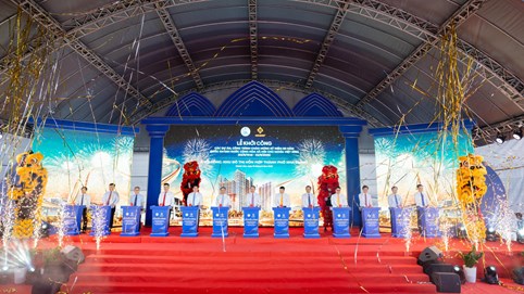 Bộ trưởng Nguyễn Hải Ninh dự lễ khởi công dự án khu đô thị hơn 17.000 tỷ đồng tại Khánh Hòa