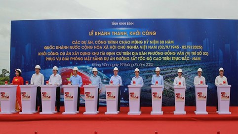 Ninh Bình khởi công 4 dự án, công trình chào mừng 80 năm Cách mạng Tháng Tám và Quốc khánh 2/9