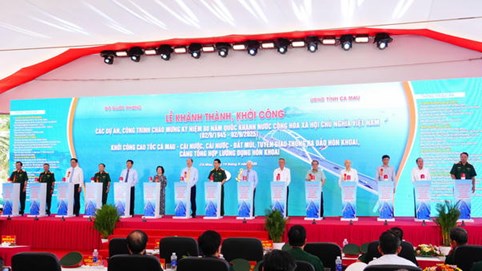 Cà Mau: Đồng loạt khởi công, khánh thành nhiều dự án trọng điểm chào mừng 80 năm Quốc khánh