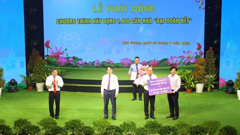 TNG Holdings Vietnam tài trợ xây 100 căn nhà Đại đoàn kết tại Hậu Giang