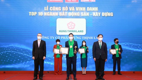 Hưng Thịnh Land đón nhận giải thưởng Thương hiệu mạnh Việt Nam 2021