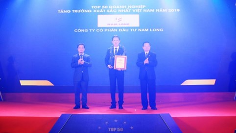 Nam Long lọt Top 50 doanh nghiệp tăng trưởng nhất Việt Nam năm 2019
