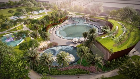 Ấn tượng với vòng xanh đa tầng đậm triết lý “vị nhân sinh” tại Aqua City