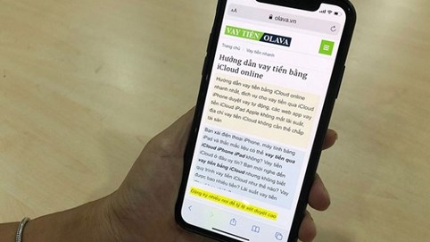 Lại nở rộ cho vay tiền qua mạng bằng iCloud