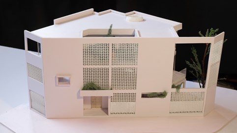 Ngôi nhà tam giác nằm ở góc bùng binh giao thông tại Thái Bình