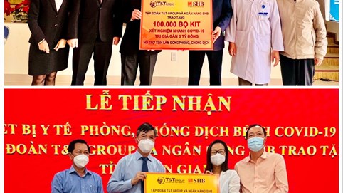 T&T Group và SHB tặng vật tư y tế trị giá 42 tỷ đồng giúp 8 tỉnh ứng phó dịch