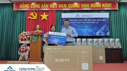 Hòa Phát tặng 100.000 m² tôn, hàng ngàn đồ dùng thiết yếu tại tỉnh Đắk Lắk