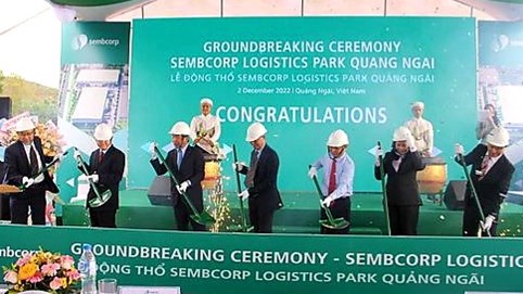 Tập đoàn Sembcorp khởi công dự án trung tâm kho vận đầu tiên tại miền Trung
