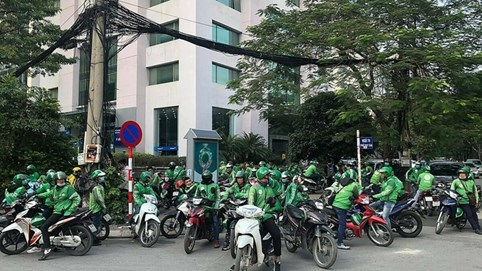 Tài xế GrabBike đình công