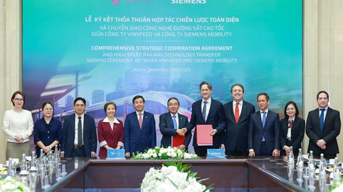 Vinspeed và Siemens Mobility ký thỏa thuận hợp tác chiến lược toàn diện về đường sắt tốc độ cao