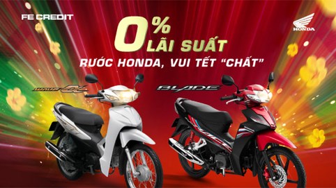 Sắm Honda mới đón xuân với lãi suất chỉ 0%