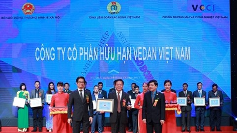 Vedan Việt Nam được vinh danh là “Doanh nghiệp vì người Lao động 2017”