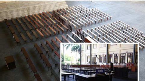Cận cảnh phòng xét xử 1.000m2 trước ngày cựu Tổng cục trưởng Tổng cục Cảnh sát hầu tòa