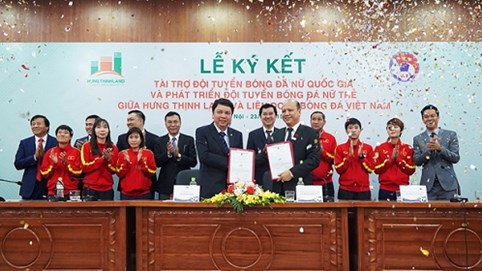 Hưng Thịnh Land tài trợ 100 tỷ đồng cho Đội tuyển bóng đá nữ Quốc gia và Phát triển Đội tuyển nữ trẻ hướng đến World Cup
