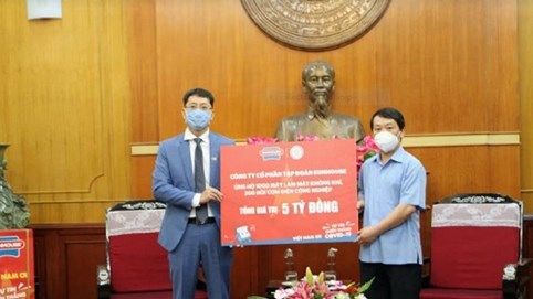 HANOISME, Công ty SUNHOUSE trao tặng vật phẩm sinh hoạt tiền tỷ cho công tác phòng, chống dịch Covid-19