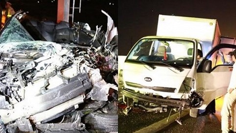 Đâm xe kinh hoàng trên cao tốc Hải Phòng - Quảng Ninh, 2 người chết, 3 người trọng thương