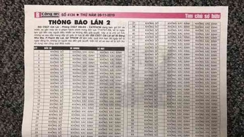 Nóng 24h qua: Ra thông báo tìm chủ xe máy nhưng gợi ý thông tin biển số, số khung, số máy... đều không xác định