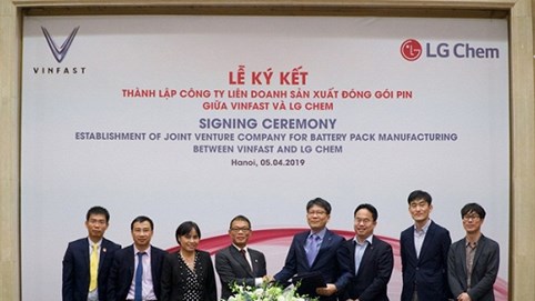 VinFast và LG Chem hợp tác thành lập liên doanh sản xuất pin