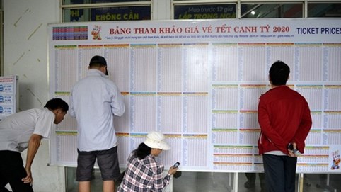 Ngày đầu bán vé tết: ‘Chưa kịp mua đã hết vé’
