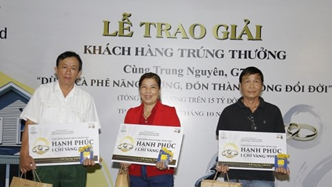 Trung Nguyên trao giải thưởng chương trình 