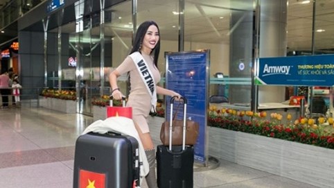 Á hậu Kiko Chan chính thức lên đường tham dự Miss Globe 2018