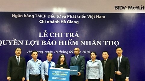 BIDV MetLife chi trả hơn 650 triệu VND cho khách hàng tại Hà Giang