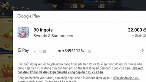 Cả Google và các ví điện tử đều thanh toán cho game bài, game lậu