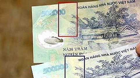Cảnh báo về loại tiền giả 500.000 đồng mới xuất hiện