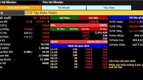 Cổ phiếu Yeah1 giảm sàn 10 phiên liên tiếp